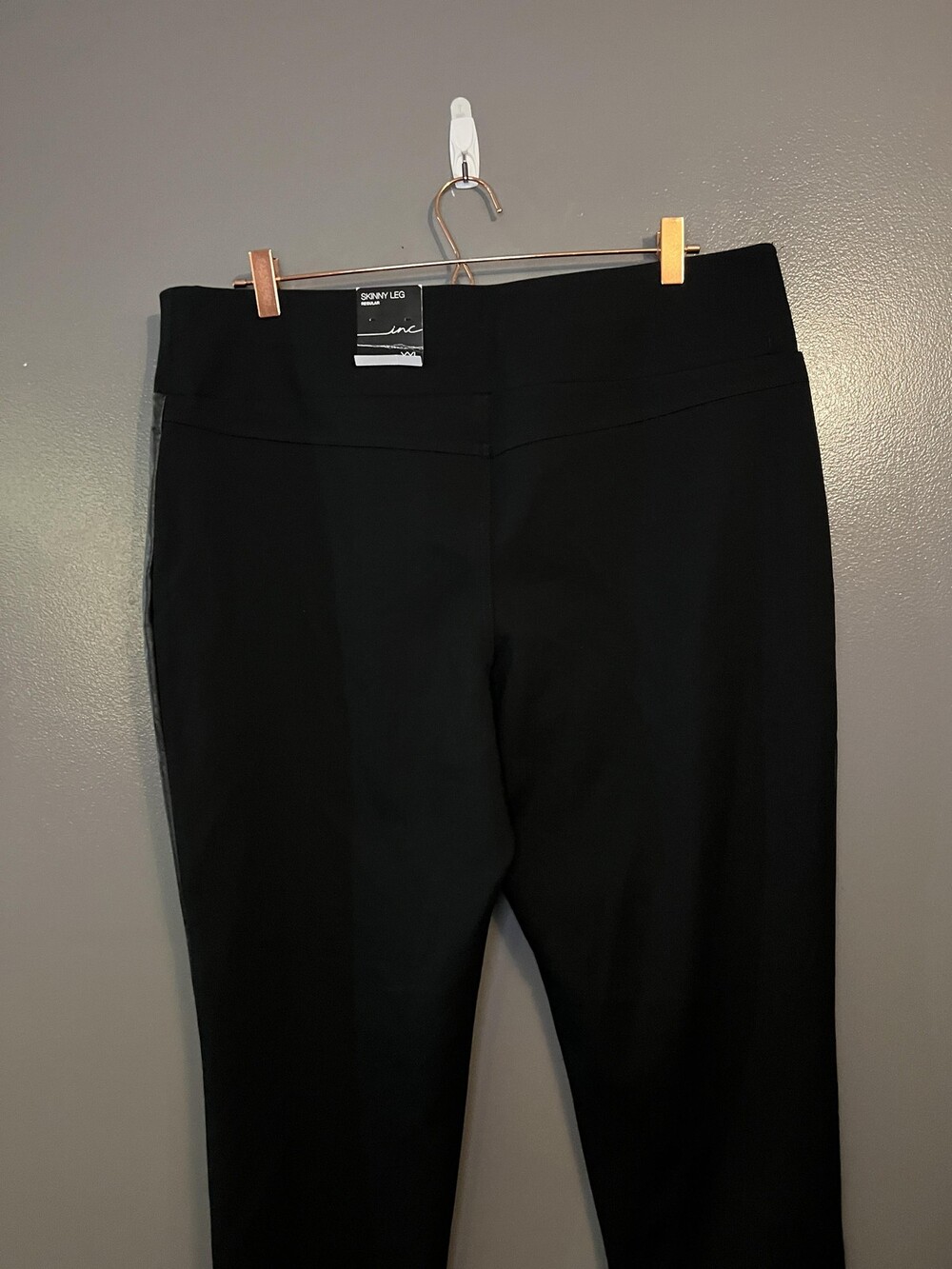 INC International Concepts Pants Womens 2XL Skinny Faux Leather Front Stretch